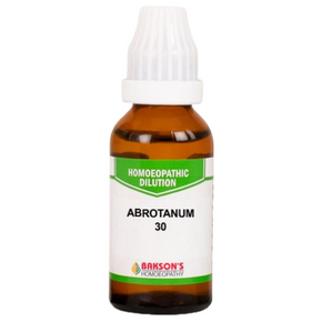 BAKSON'S HOMEOPATHY ABROTANUM DILUTION 30 - PACK OF 4 (30 ML EACH)