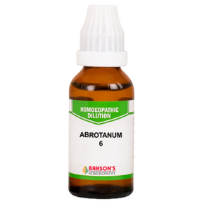 BAKSON'S HOMEOPATHY ABROTANUM DILUTION 6 - PACK OF 4 (30 ML EACH)