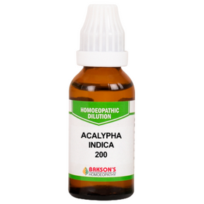 BAKSON'S HOMEOPATHY ACALYPHA INDICA DILUTION 200 - PACK OF 3 (30 ML EACH)