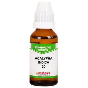 BAKSON'S HOMEOPATHY ACALYPHA INDICA DILUTION 30 - PACK OF 4 (30 ML EACH)