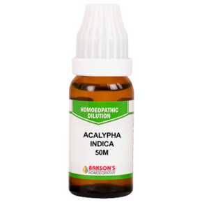 BAKSON'S HOMEOPATHY ACALYPHA INDICA DILUTION 50M - PACK OF 2 (10 ML EACH)