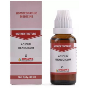 BAKSON'S HOMEOPATHY ACIDUM BENZOICUM MOTHER TINCTURE Q - PACK OF 3 (30 ML EACH)