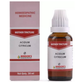 BAKSON'S HOMEOPATHY ACIDUM CITRICUM MOTHER TINCTURE Q - PACK OF 3 (30 ML EACH)