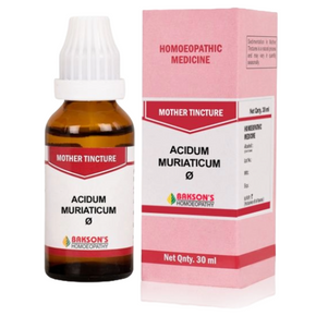 BAKSON'S HOMEOPATHY ACIDUM MURIATICUM MOTHER TINCTURE Q - PACK OF 3 (30 ML EACH)