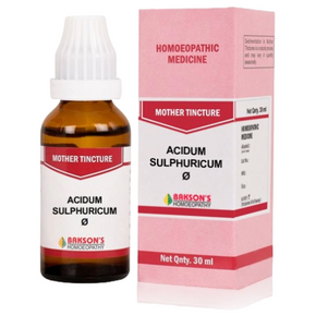 BAKSON'S HOMEOPATHY ACIDUM SULPHURICUM MOTHER TINCTURE Q - PACK OF 3 (30 ML EACH)