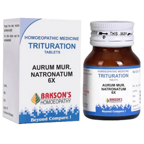 BAKSON'S HOMEOPATHY AURUM MURIATICUM NATRONATUM 6X - PACK OF 2 (100 TABLETS EACH)