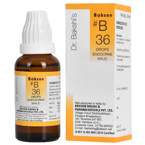 BAKSON'S HOMOEOPATHY #B 36 ENDOCRINE MALE DROPS - PACK OF 2 (30 ML EACH)