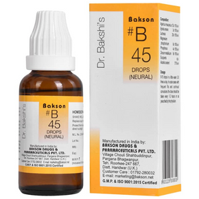 BAKSON'S HOMEOPATHY #B 45 NEURAL DROPS - PACK OF 2 (30 ML EACH)