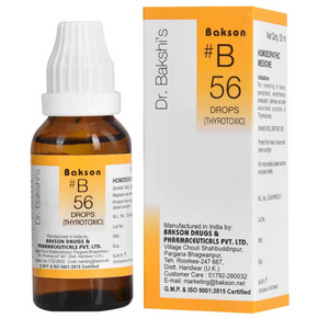 BAKSON'S HOMEOPATHY #B 56 THYROTOXIC DROPS - PACK OF 2 (30 ML EACH)