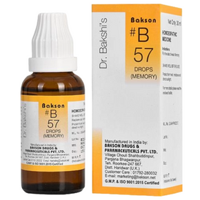 BAKSON'S HOMOEOPATHY #B 57 MEMORY DROPS - PACK OF 2 (30 ML EACH)