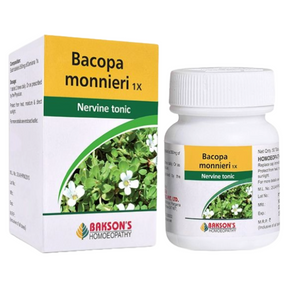 BAKSON'S HOMEOPATHY BACOPA MONNIERI 1X - PACK OF 2 (50 TABLETS EACH)