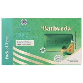 ASCLEPIUS BATHVEDA NEEM TULSI BAR - PACK OF 2 (375 GM EACH)