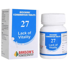 BAKSON'S HOMEOPATHY BIOCHEMIC COMBINATION #27 (LACK OF VITALITY)