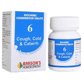 BAKSON'S HOMEOPATHY BIOCHEMIC COMBINATION #6 (COUGH, COLD & CATARRH)