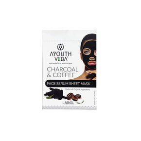 CHARCOAL & COFFEE FACE SERUM SHEET MASK (20 GM)