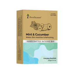 Four Seasons Ayurveda Mint and Cucumber Bathing Bar (125 GM)