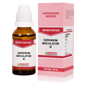 BAKSON'S HOMEOPATHY GERANIUM MACULATUM MOTHER TINCTURE Q - PACK OF 2 (30 ML EACH)