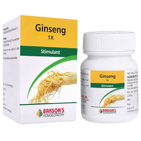 BAKSON'S HOMEOPATHY GINSENG 1X - PACK OF 2 (50 TABLETS EACH)