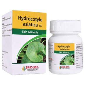 BAKSON'S HOMEOPATHY HYDROCOTYLE ASIATICA 1X - PACK OF 2 (50 TABLETS EACH)