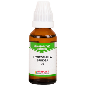 BAKSON'S HOMEOPATHY HYGROPHILLA SPINOSA DILUTION 30 - PACK OF 4 (30 ML EACH)