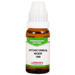 BAKSON'S HOMEOPATHY HYOSCYAMUS NIGER DILUTION 10M - PACK OF 2 (10 ML EACH)