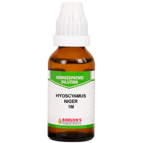 BAKSON'S HOMEOPATHY HYOSCYAMUS NIGER DILUTION 1M - PACK OF 3 (30 ML EACH)