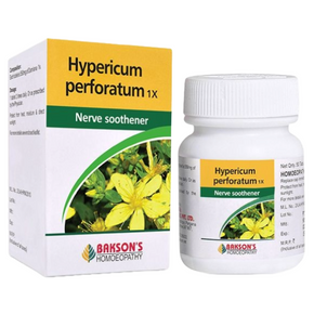 BAKSON'S HOMEOPATHY HYPERICUM PERFORATUM 1X - PACK OF 2 (50 TABLETS EACH)