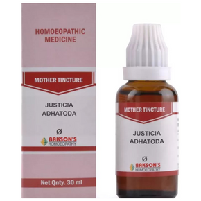 BAKSON'S HOMEOPATHY JUSTICIA ADHATODA MOTHER TINCTURE Q - PACK OF 3 (30 ML EACH)