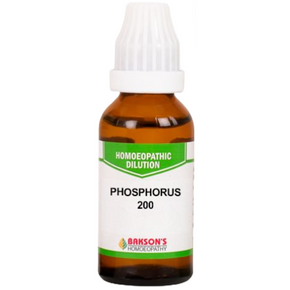 BAKSON'S HOMEOPATHY PHOSPHORUS DILUTION 200 - PACK OF 3 (30 ML EACH)