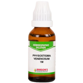 BAKSON'S HOMEOPATHY PHYSOSTIGMA VENENOSUM DILUTION 1M - PACK OF 3 (30 ML EACH)