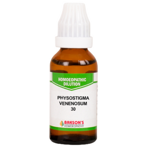 BAKSON'S HOMEOPATHY PHYSOSTIGMA VENENOSUM DILUTION 30 - PACK OF 3 (30 ML EACH)