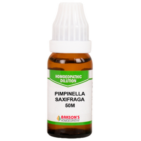 BAKSON'S HOMEOPATHY PIMPINELLA SAXIFRAGA DILUTION 50M - PACK OF 2 (10 ML EACH)