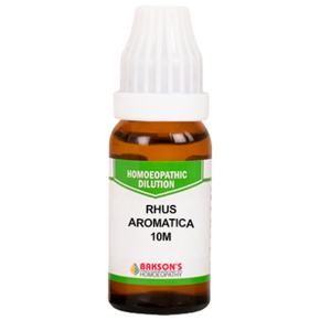 BAKSON'S HOMEOPATHY RHUS AROMATICA DILUTION 10M - PACK OF 2 (10 ML EACH)