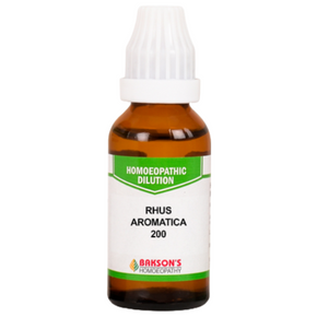 BAKSON'S HOMEOPATHY RHUS AROMATICA DILUTION 200 - PACK OF 3 (30 ML EACH)