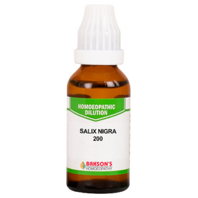 BAKSON'S HOMEOPATHY SALIX NIGRA DILUTION 200 - PACK  OF 3 (30 ML EACH)