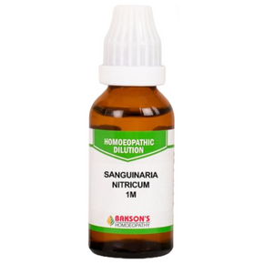 BAKSON'S HOMEOPATHY SANGUINARIA NITRICUM DILUTION 1M - PACK OF 3 (30 ML EACH)