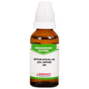 BAKSON'S HOMEOPATHY SERUM ANGUILLAE (EEL SERUM) DILUTION 200 - PACK OF 3 (30 ML EACH)