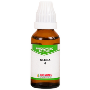 BAKSON'S HOMEOPATHY SILICEA DILUTION 6 - PACK OF 4 (30 ML EACH)