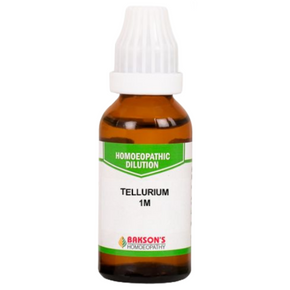 BAKSON'S HOMEOPATHY TELLURIUM DILUTION 1M - PACK OF 3 (30 ML EACH)