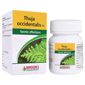 BAKSON'S HOMEOPATHY THUJA OCCIDENTALIS 1X - PACK OF 2 (50 TABLETS EACH)