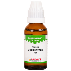 BAKSON'S HOMEOPATHY THUJA OCCIDENTALIS DILUTION 1M - PACK OF 3 (30 ML EACH)