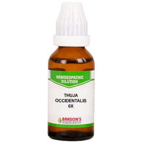 BAKSON'S HOMEOPATHY THUJA OCCIDENTALIS DILUTION 6X - PACK OF 4 (30 ML EACH)