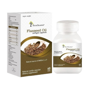 Four Seasons Ayurveda Flaxseed Oil Capsule (60 Caps)