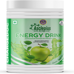 ASCLEPIUS CHARGEDOC ENERGY DRINK GREEN APPLE - (400 gm)