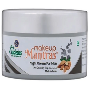 ASCLEPIUS MAKEUP MANTRAS NIGHT CREAM FOR MEN - PACK OF 2 (50 GM EACH)