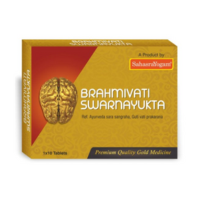 Sahasrayogam Brahmi Vati Swarna Yukta (10 CAP)