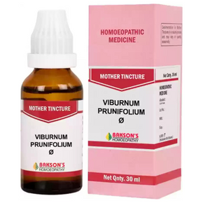 BAKSON'S HOMEOPATHY VIBURNUM PRUNIFOLIUM MOTHER TINCTURE Q - PACK OF 3 (30 ML EACH)