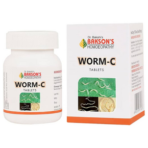 BAKSON'S HOMEOPATHY WORM C TABLETS - PACK OF 2 (75 TABLETS EACH)