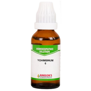 BAKSON'S HOMEOPATHY YOHIMBINUM DILUTION 6 - PACK OF 4 (30 ML EACH)