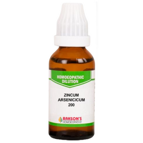 BAKSON'S HOMEOPATHY ZINCUM ARSENICICUM DILUTION 200 - PACK OF 3 (30 ML EACH)